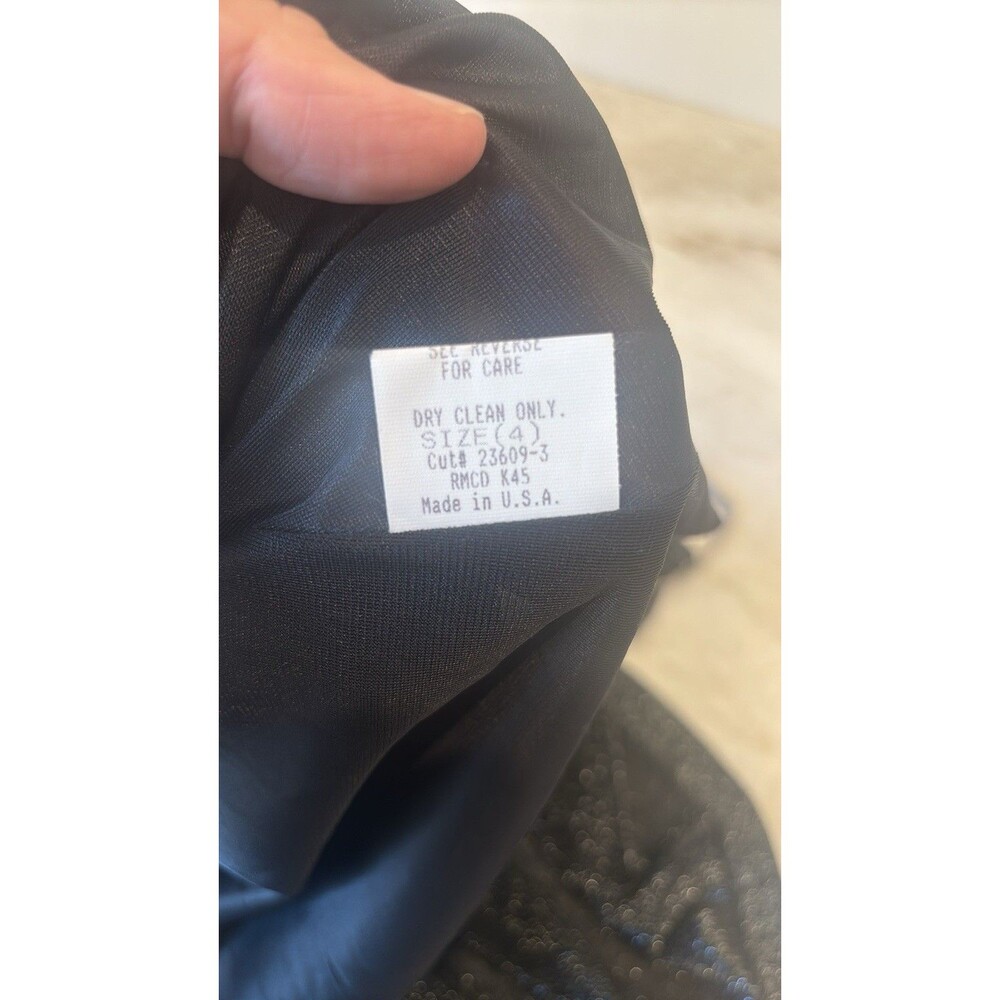 Laundry by Shelly Segal Vintage 1995 Black 90s Y2K Glam size 4 - Picture 8 of 12